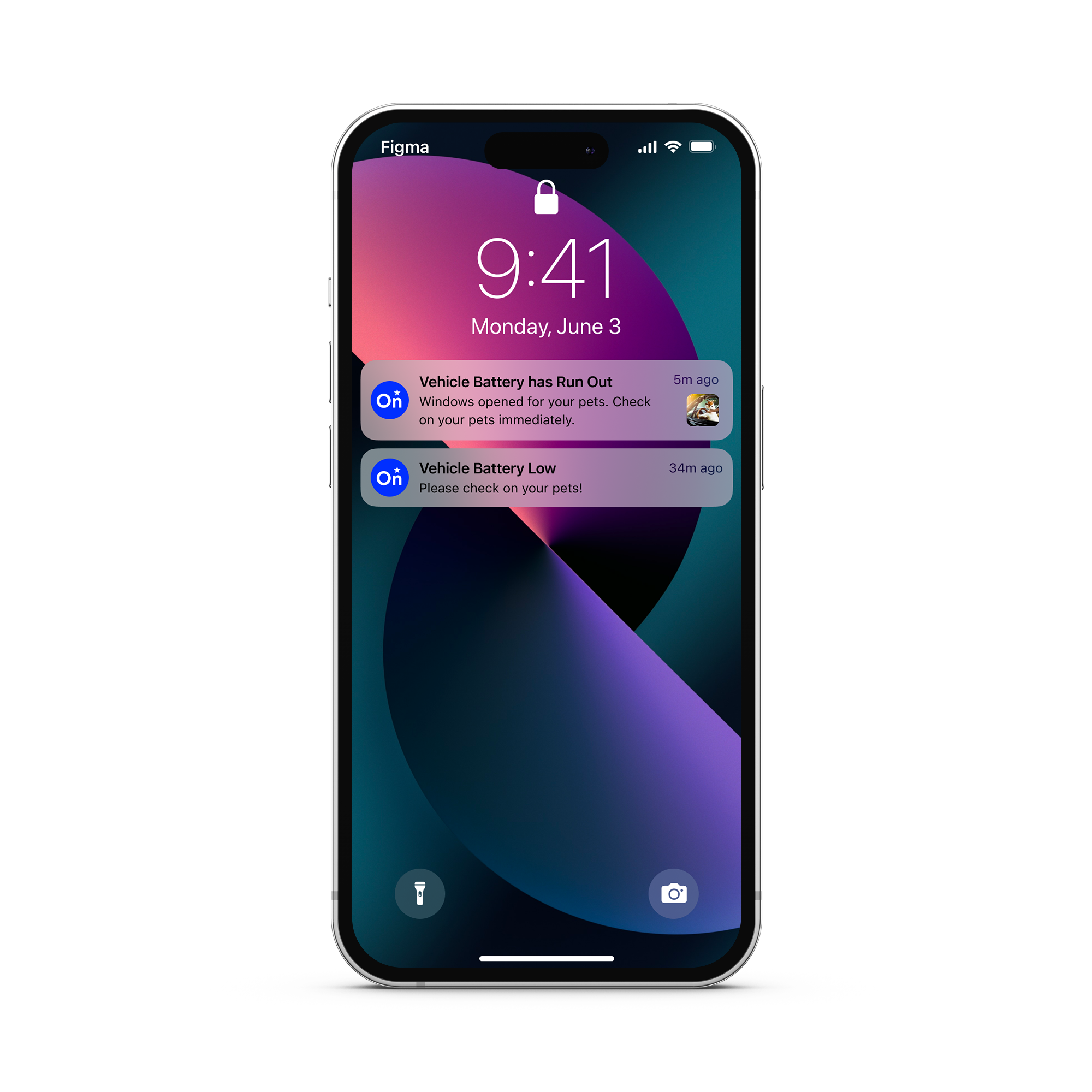 Low vehicle battery notification